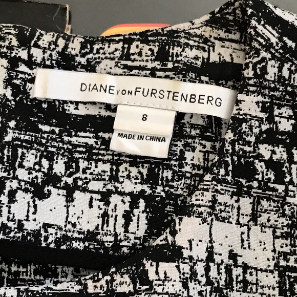 Diane Von Furstenberg Black and White Dress DVF - Picture 4 of 5